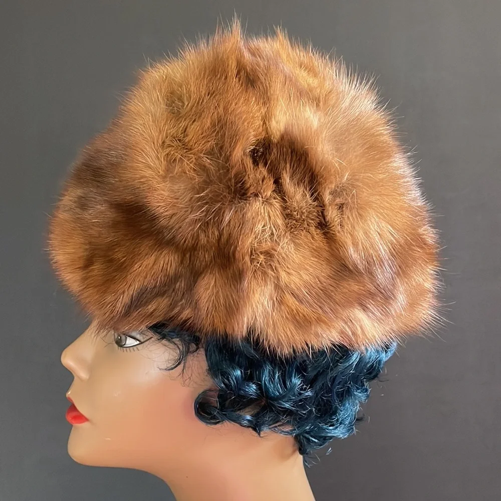 Vintage Mink Fur Tam Hat - Picture 7 of 14